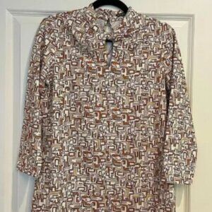 EUC J. McLaughlin Retro Twist neck top Sz. M